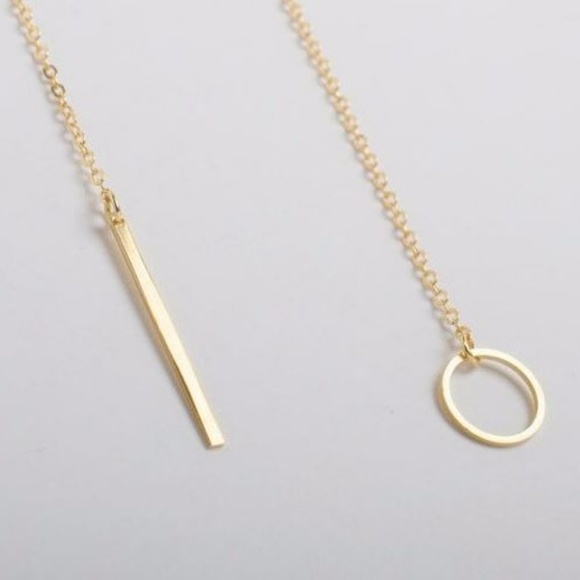 4 for $20 Lariat Bar Necklace (Gold) - Picture 3 of 5
